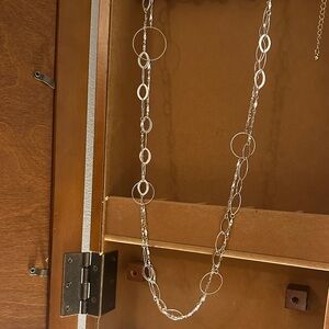 Silver Circle Link Necklace